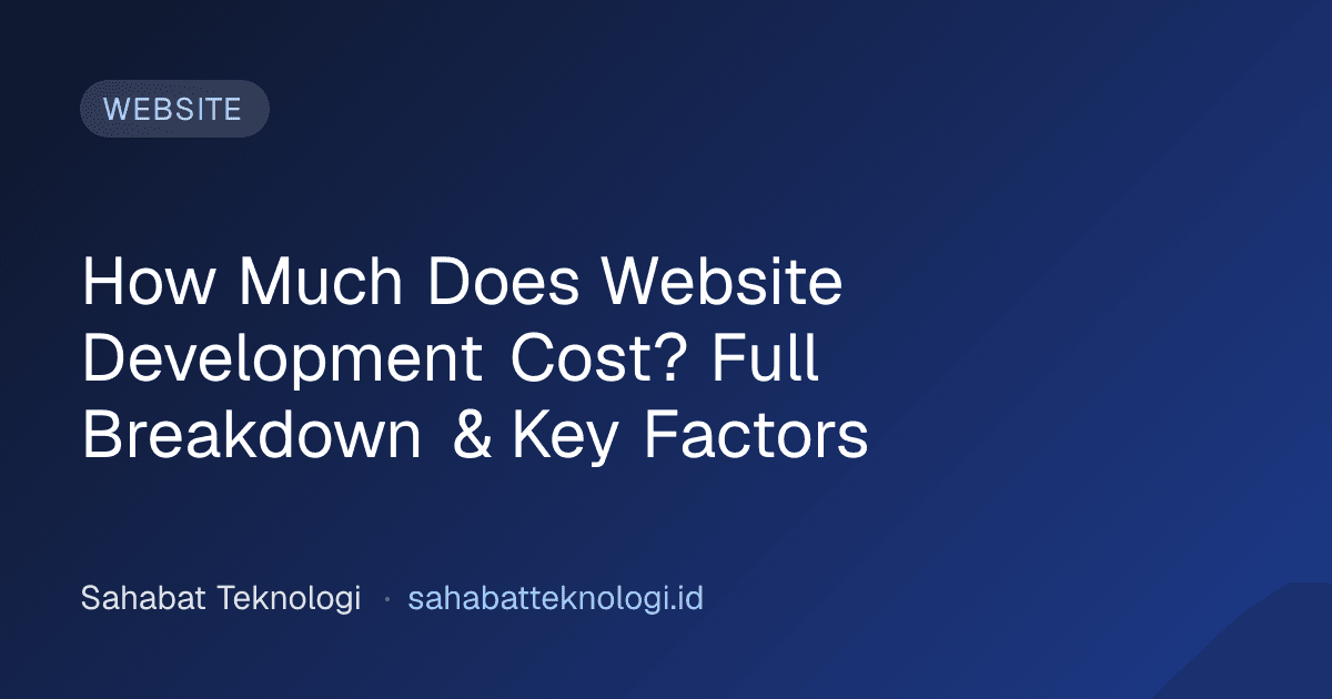 How Much Does Website Development Cost? Full Breakdown & Key Factors